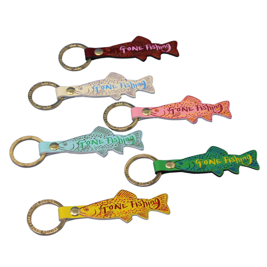 Gone Fishing Sleutelhanger Groen