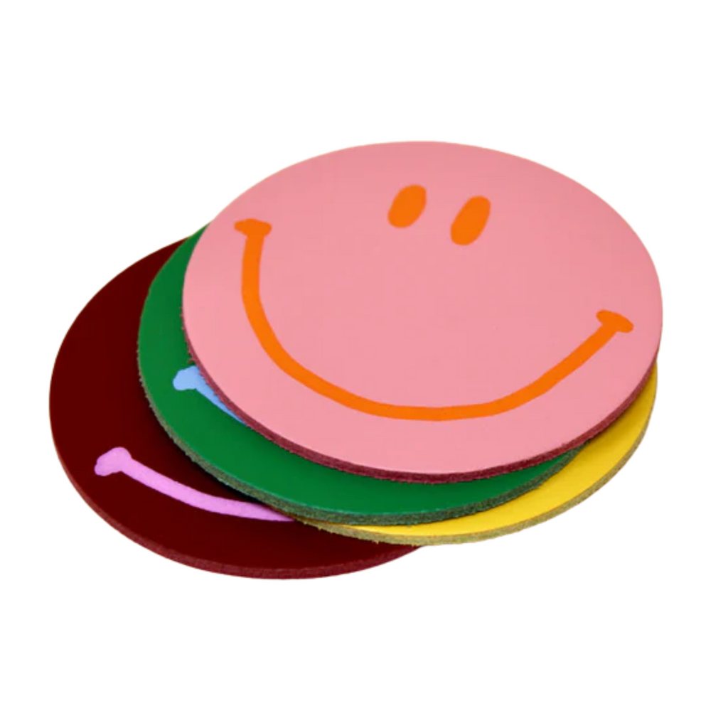 Happy Face Onderzetters Set/4