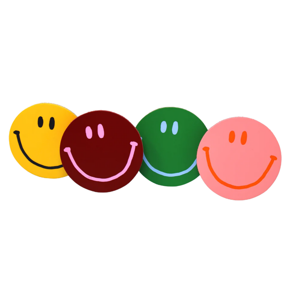 Happy Face Onderzetters Set/4