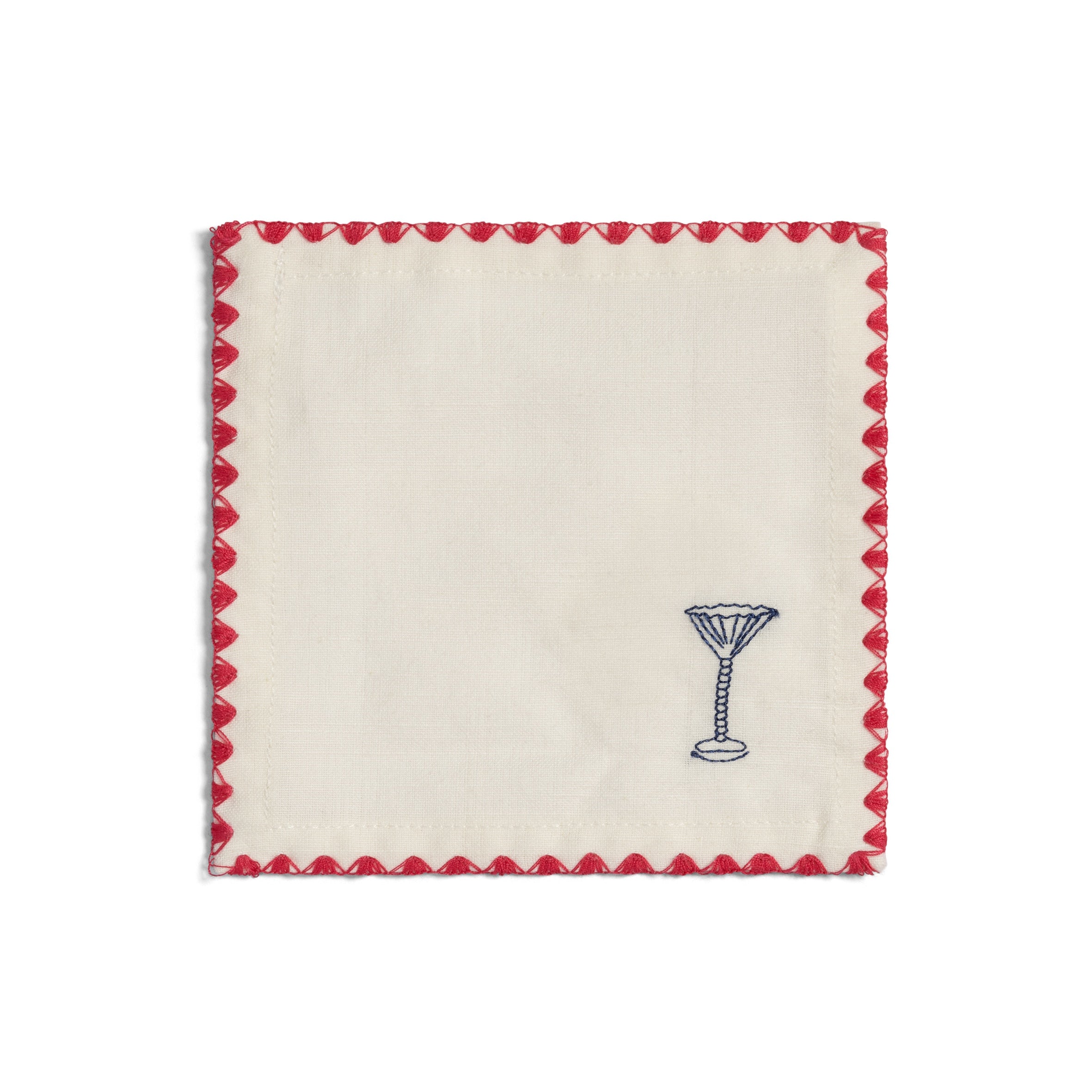 Napkin Cocktail ZigZag Set/4