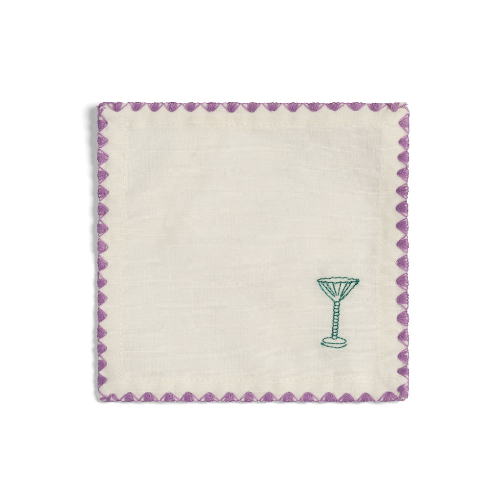 Napkin Cocktail ZigZag Set/4