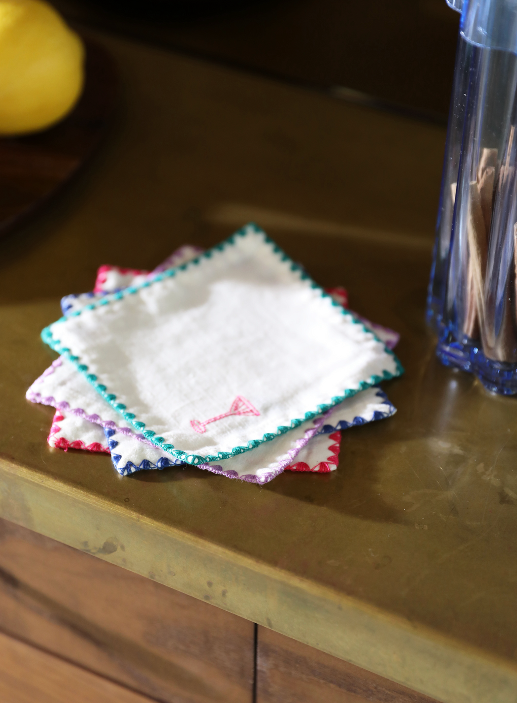 Napkin Cocktail ZigZag Set/4