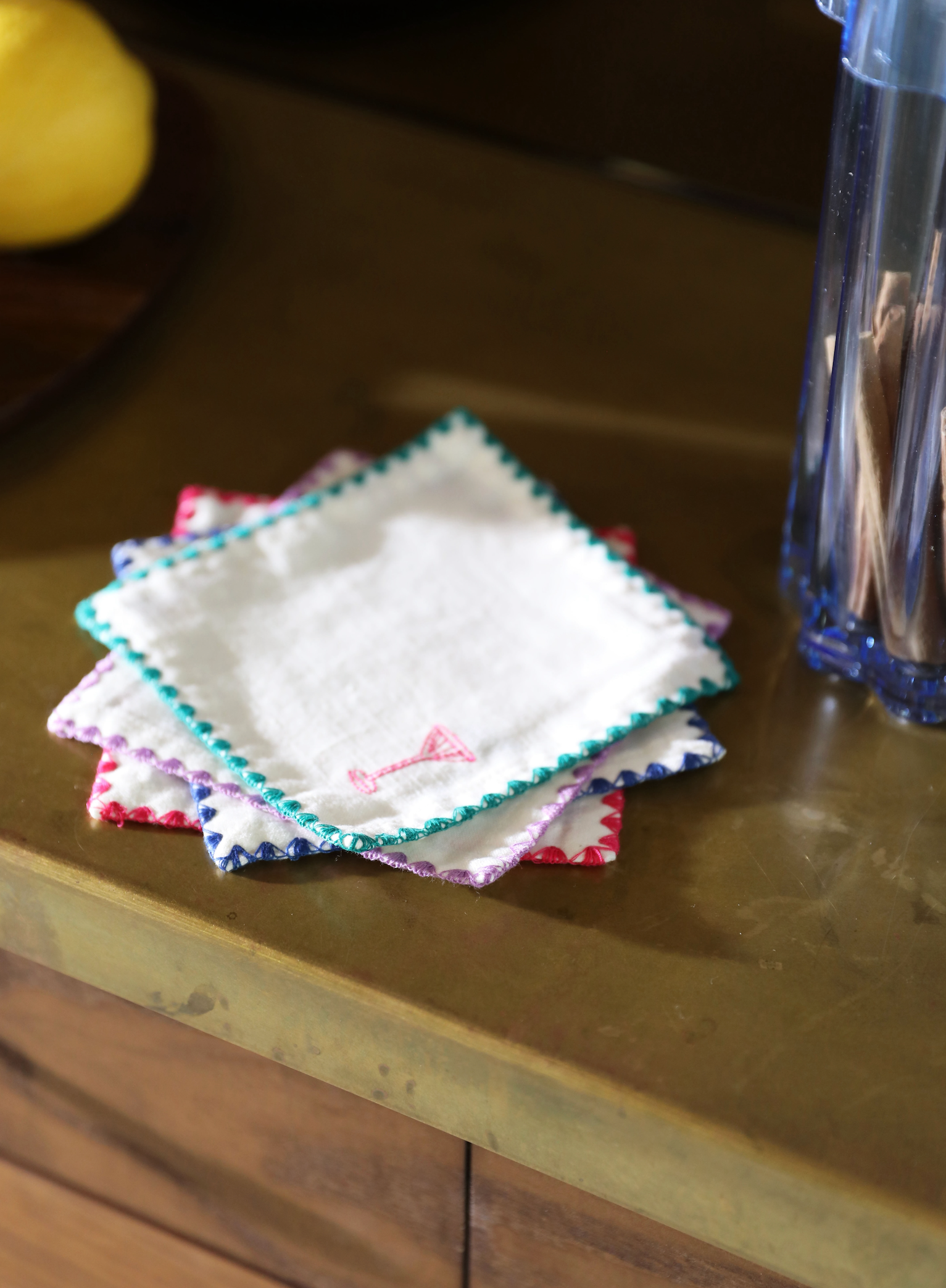 Napkin Cocktail ZigZag Set/4