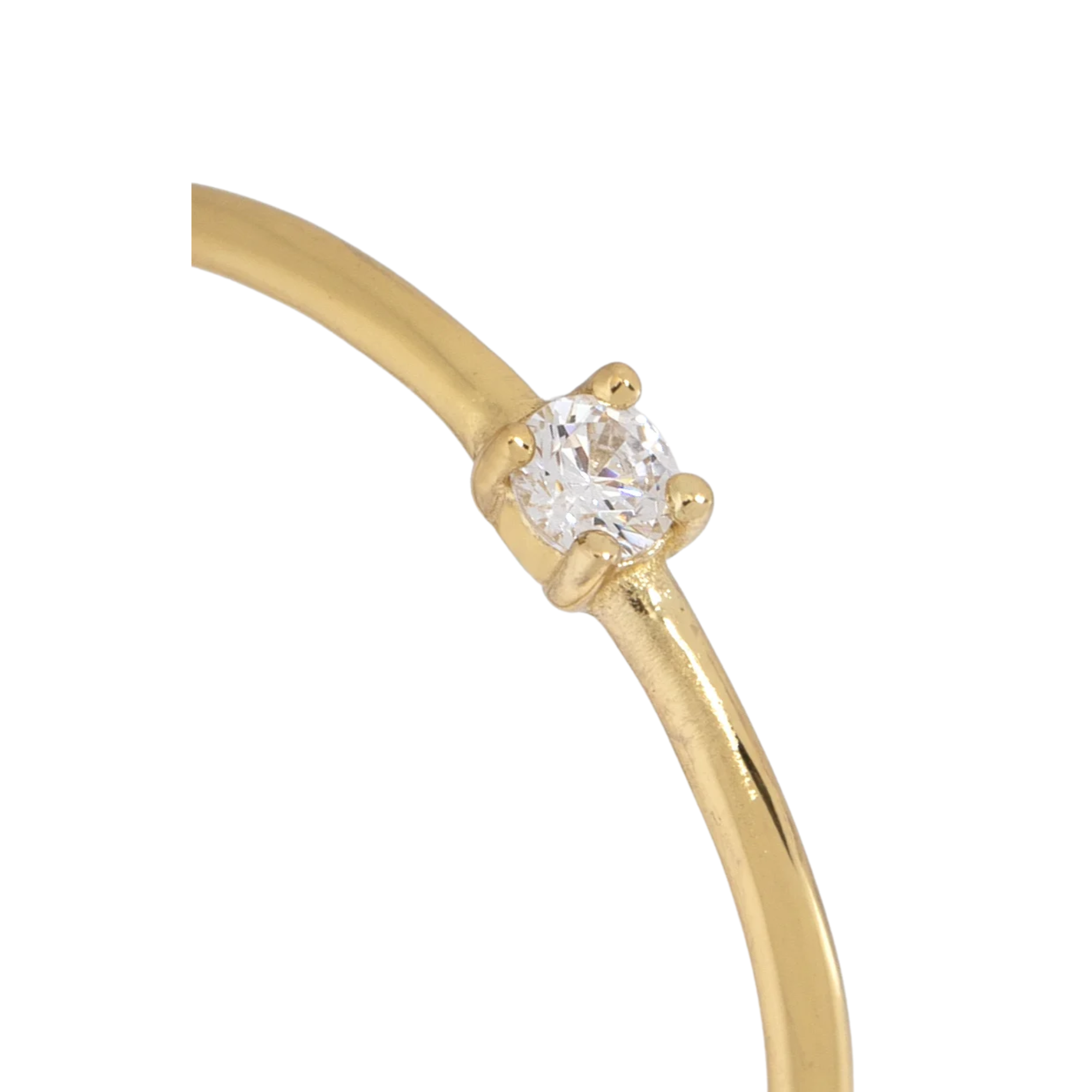Chloe Moodstone Clear Stone Ring Gold