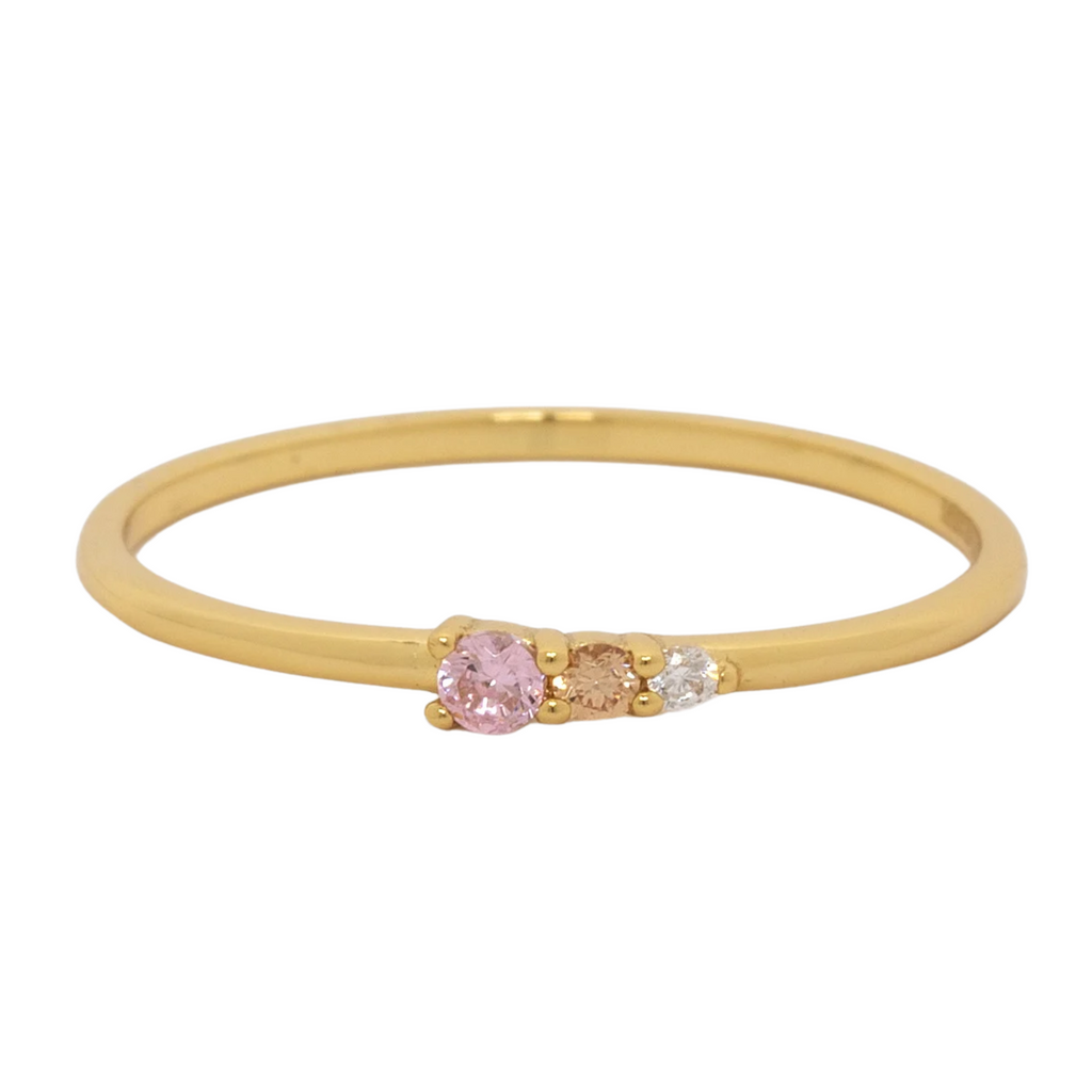 Chloe Vintage Triple Stone Ring