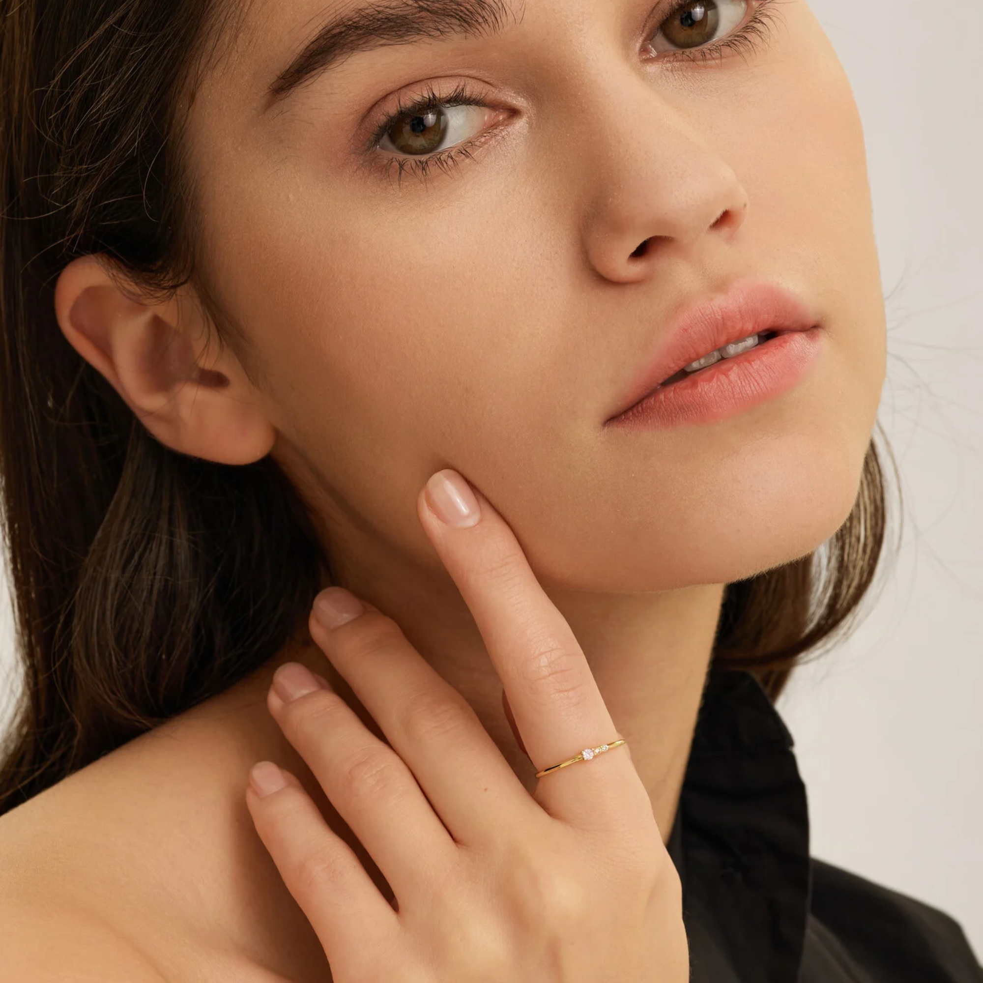 Chloe Vintage Triple Stone Ring