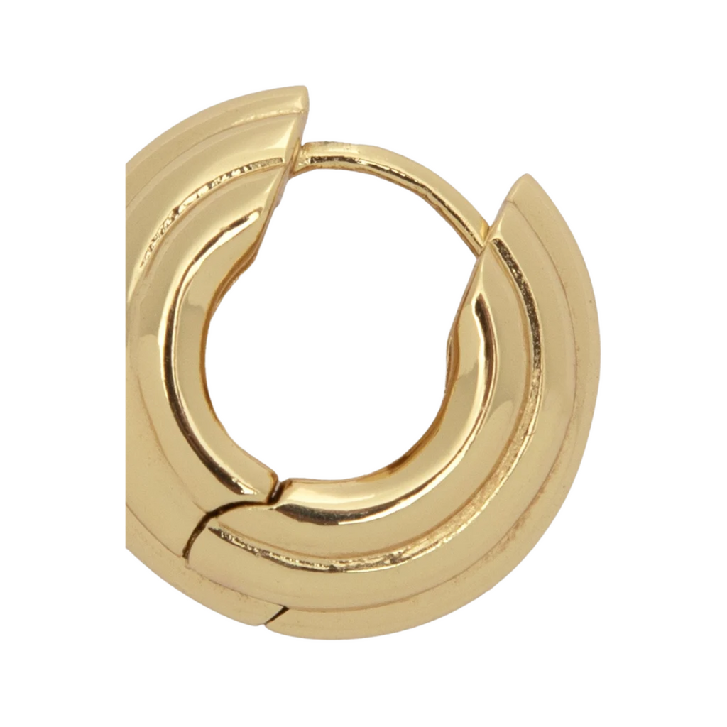 Jazz Striped Earring Hoop Gold