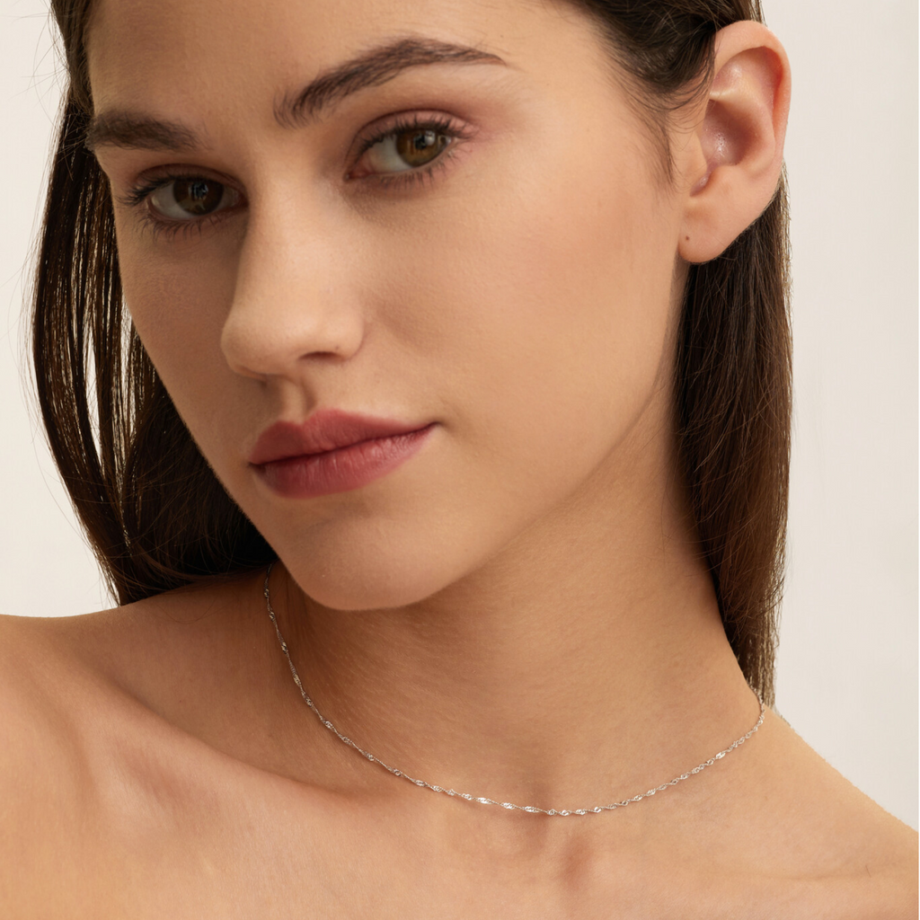 Romee Twisted Necklace Silver