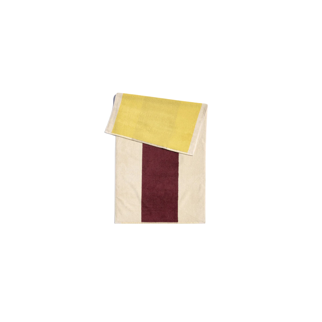 Badhanddoek Yellow/Bordeaux