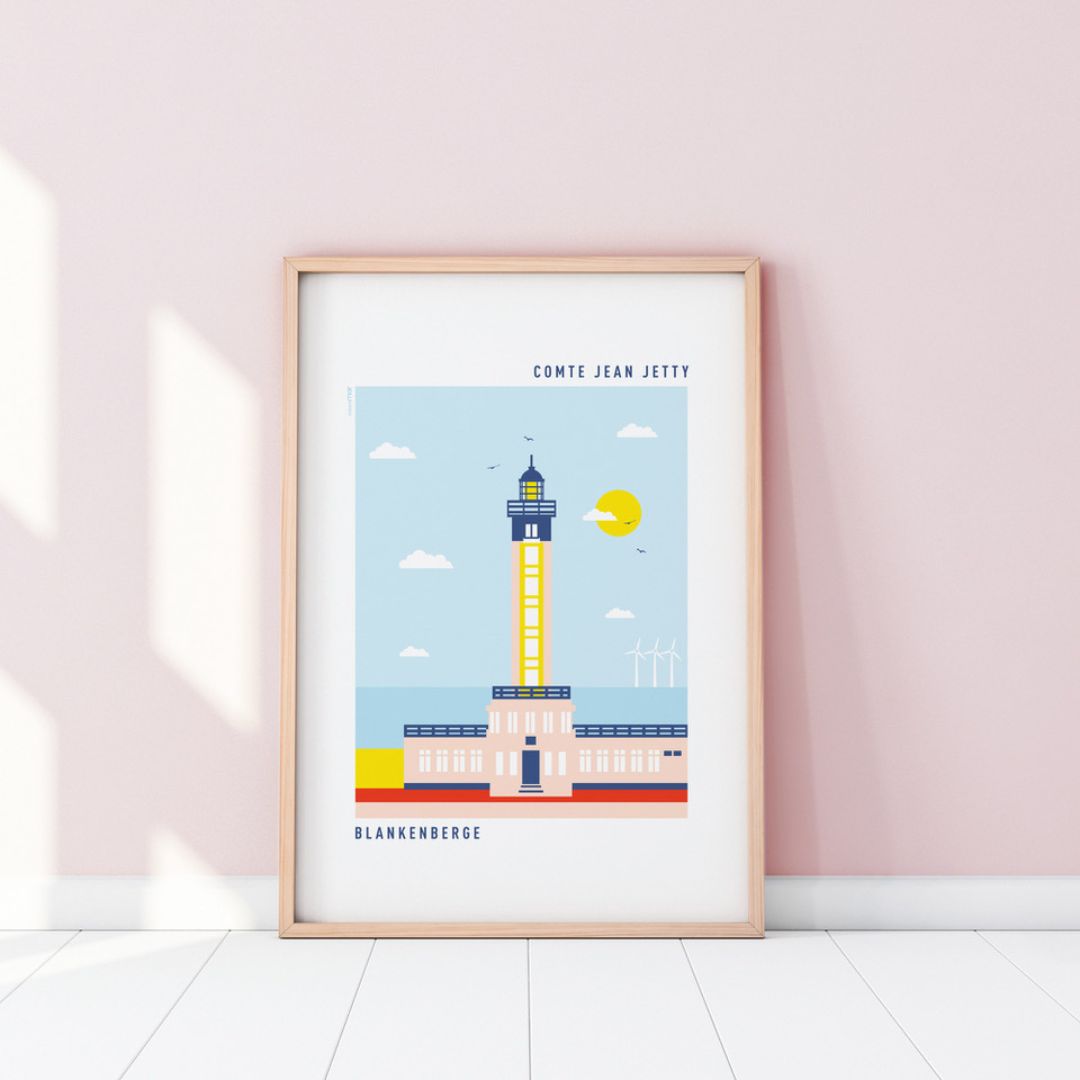 Vuurtoren Blankenberge Poster