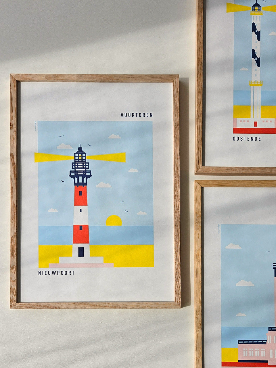 Vuurtoren Nieuwpoort Poster