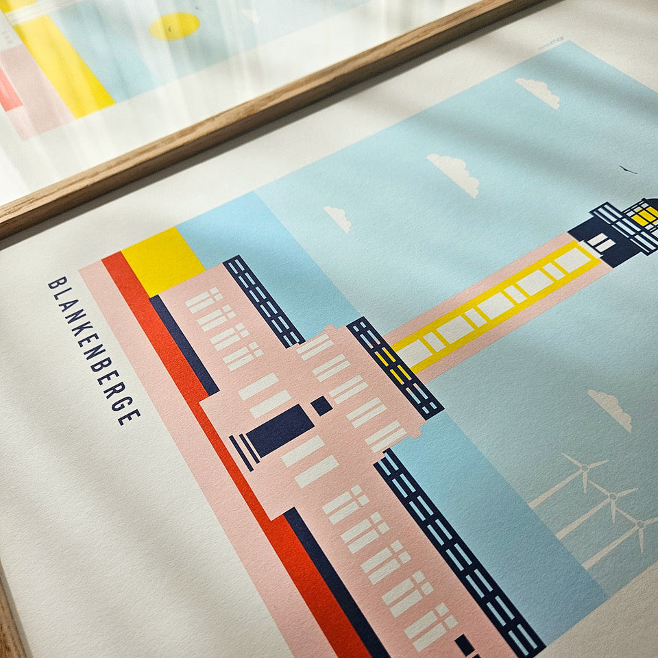 Vuurtoren Blankenberge Poster