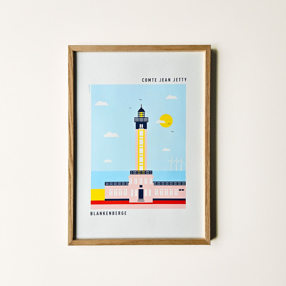 Vuurtoren Blankenberge Poster