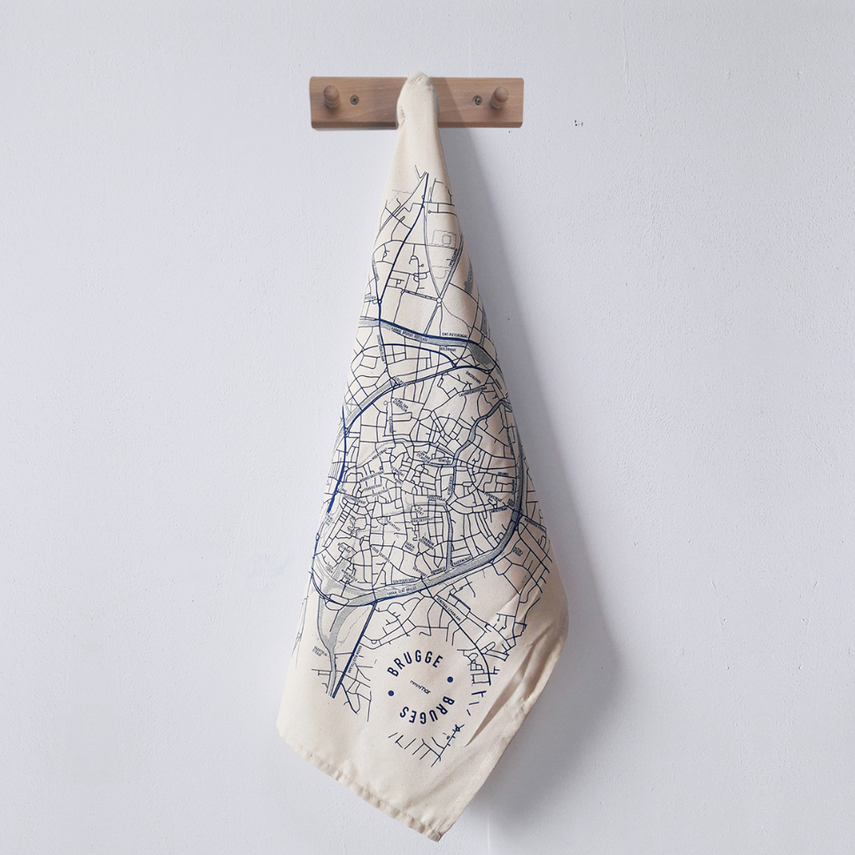 Theedoek Brugge Blauw