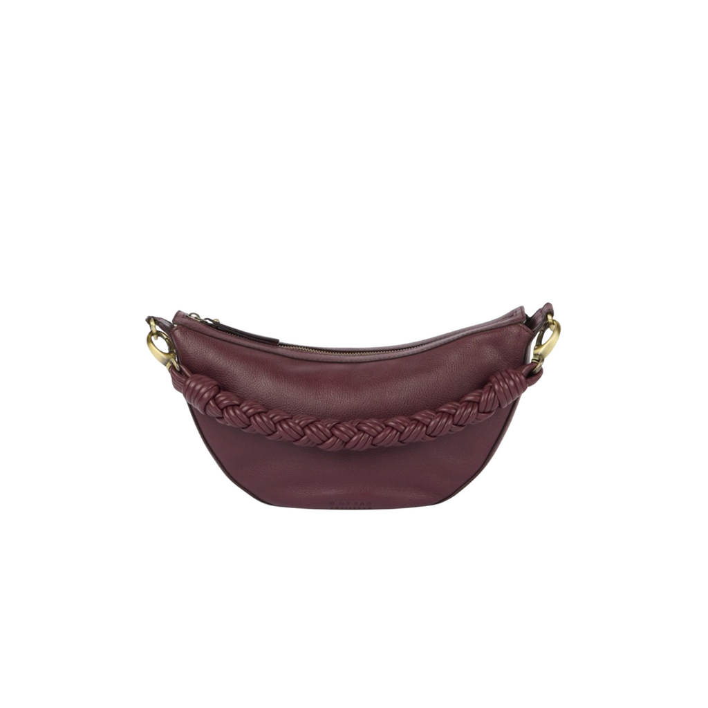 Leo Dark Cherry Soft Grain Leather w/ Twisted Handle