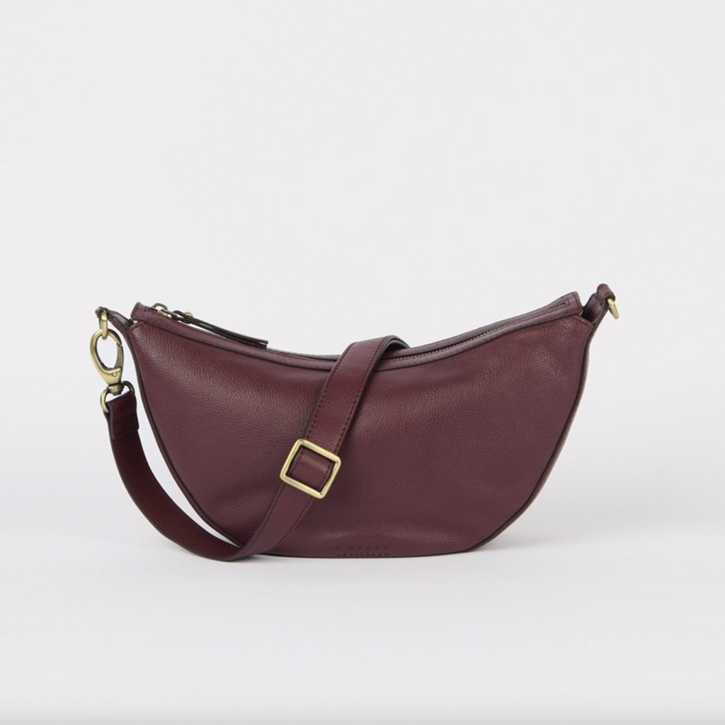 Leo Dark Cherry Soft Grain Leather w/ Twisted Handle