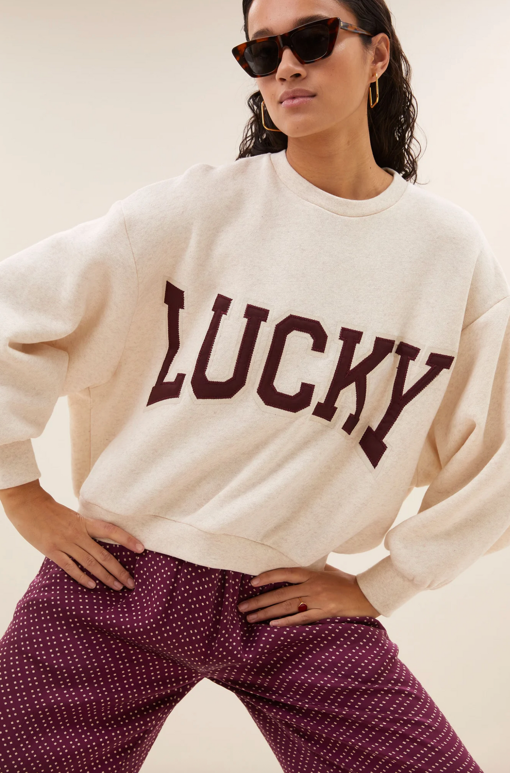 Bibi Patchwork Sweater Oyster