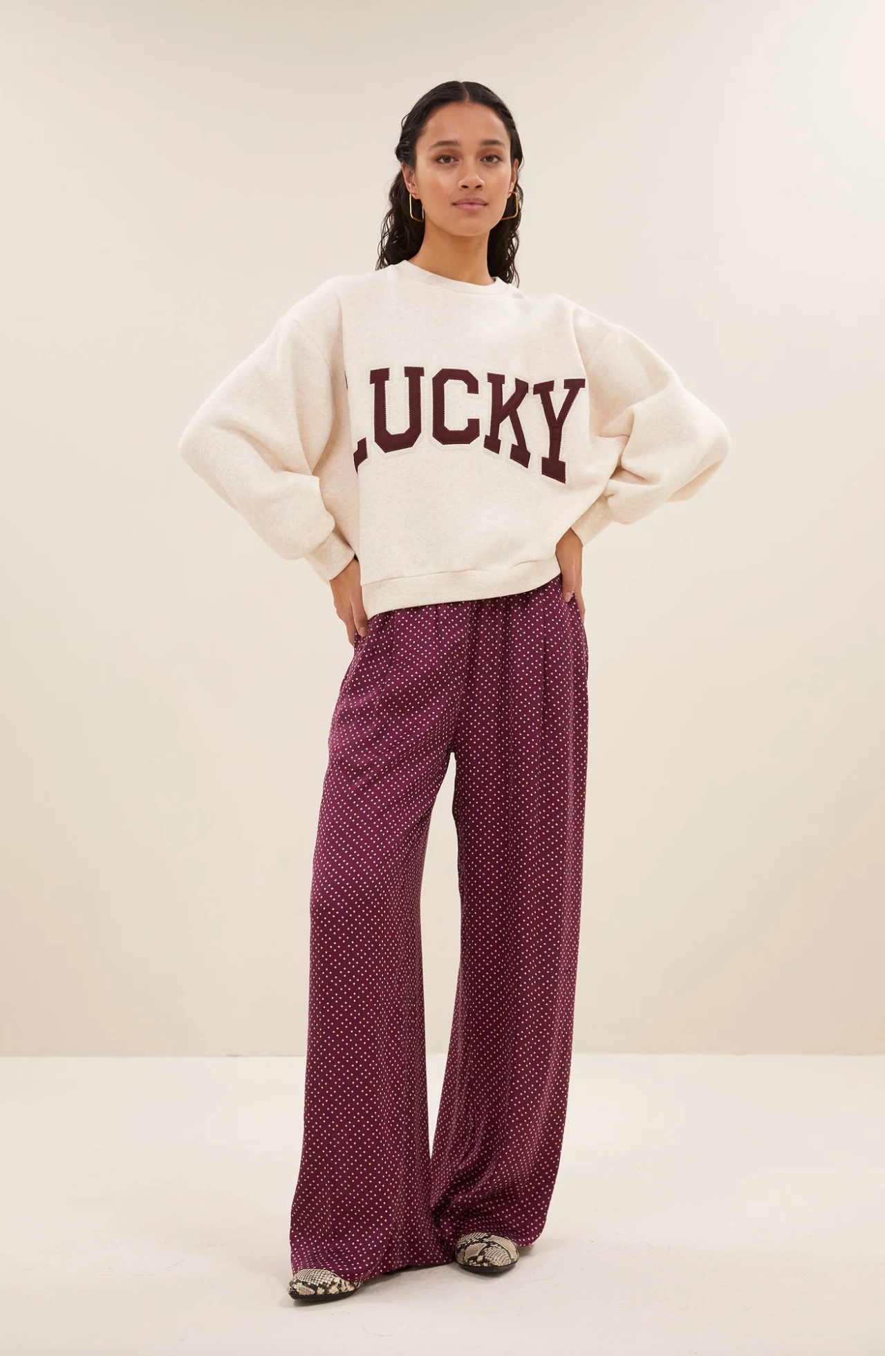 Bibi Patchwork Sweater Oyster