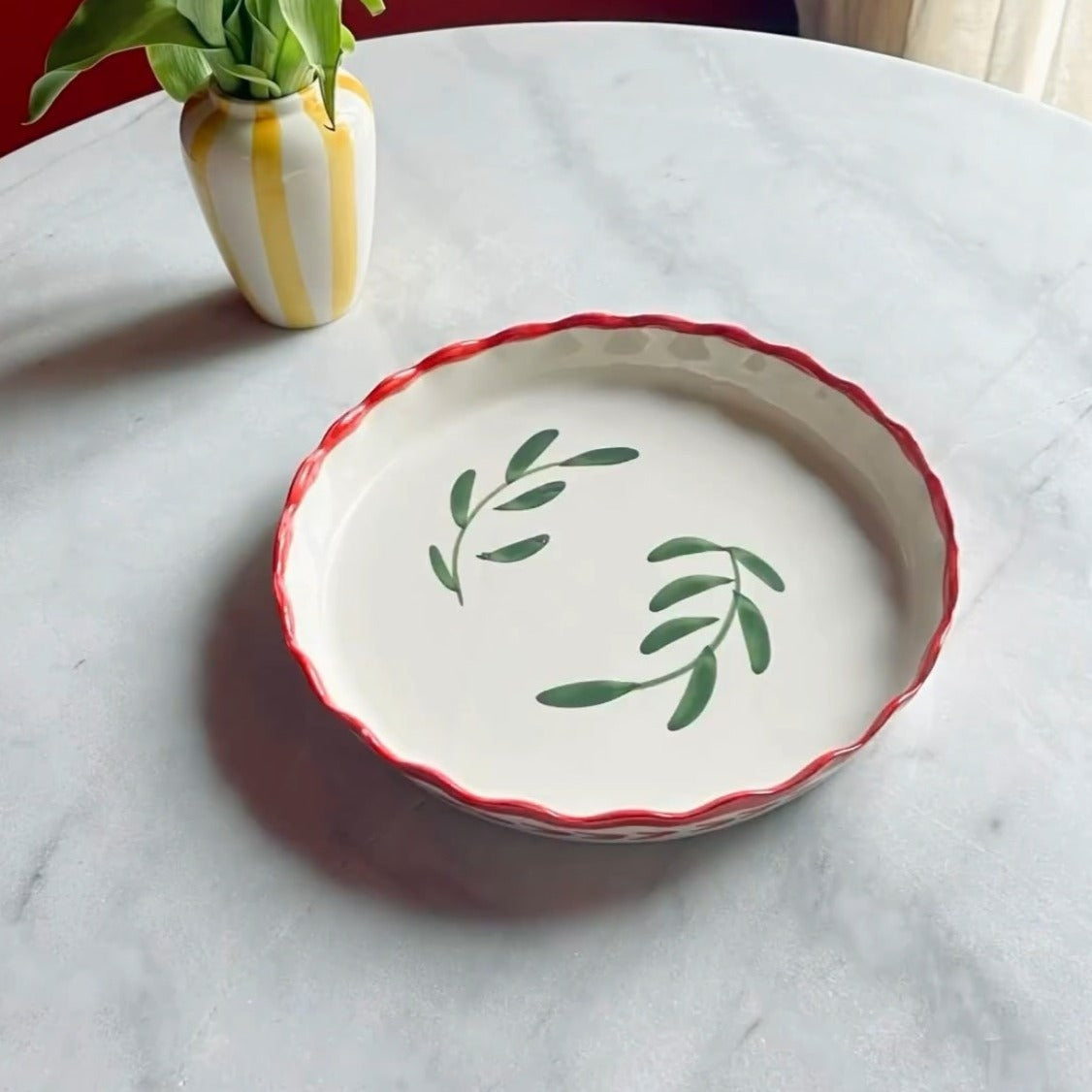 XL Quiche Schaal Rood