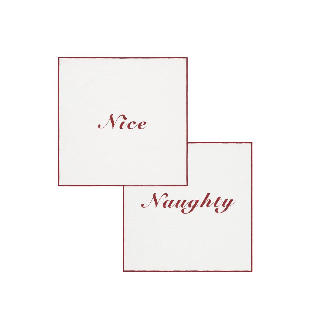 Naughty & Nice Napkin Set/2