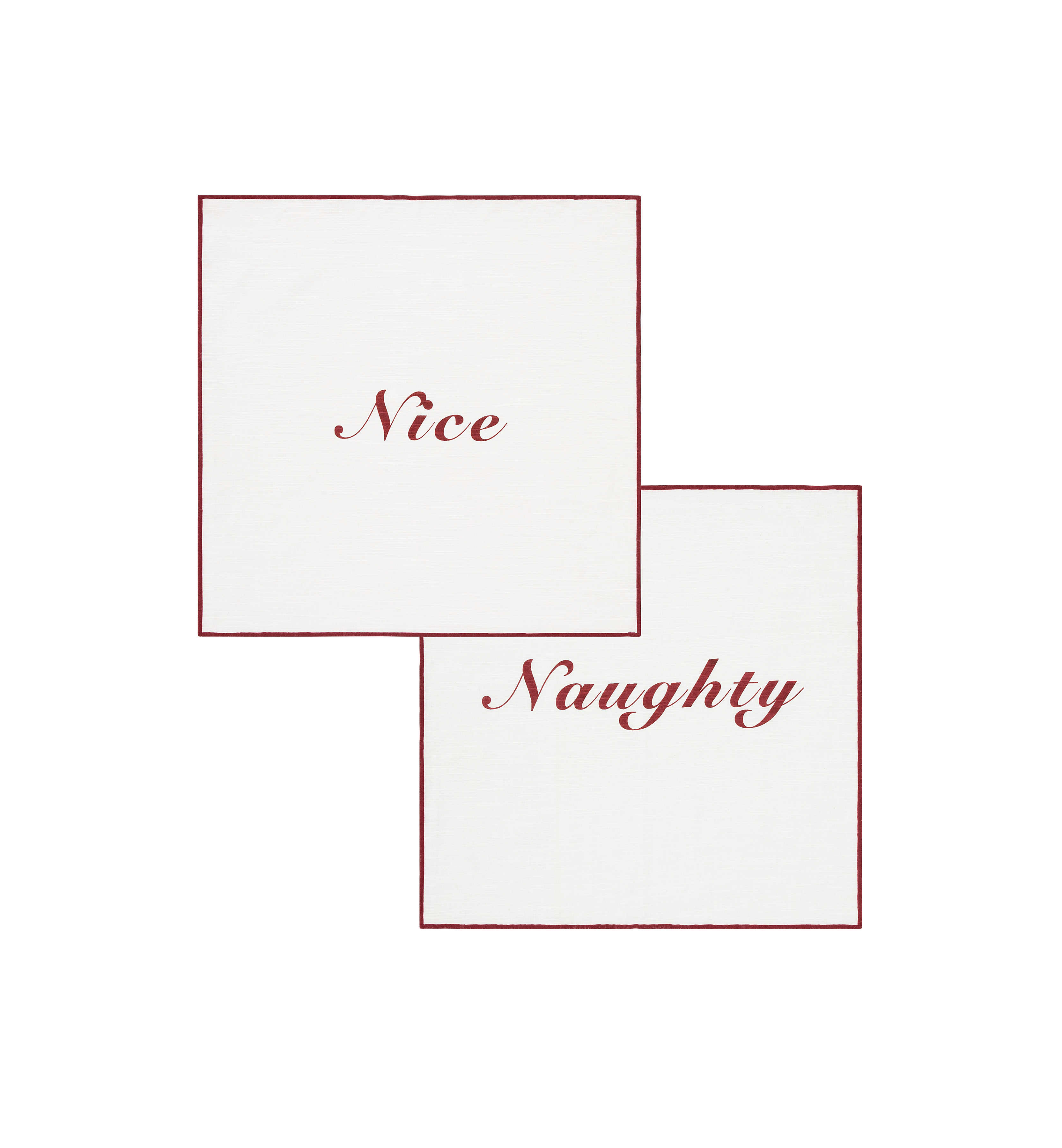 Naughty & Nice Napkin Set/2