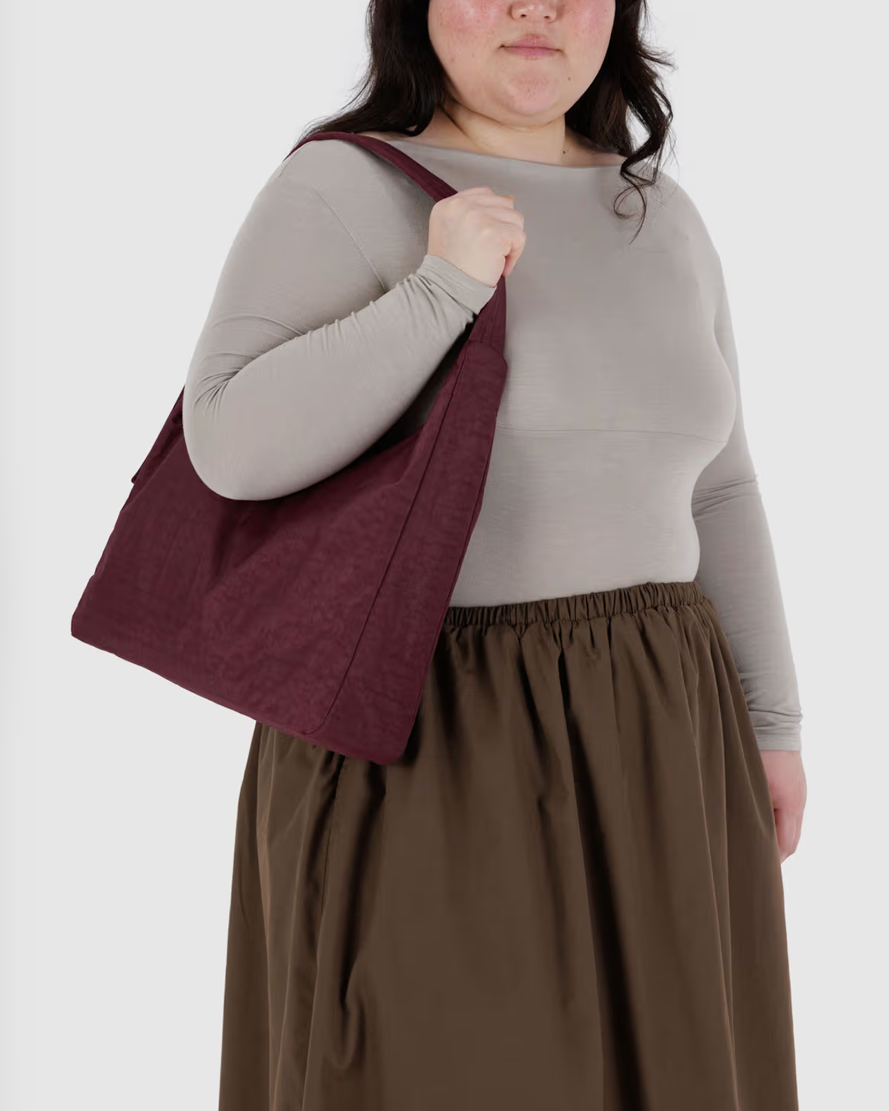 Nylon Schoudertas Mahogany