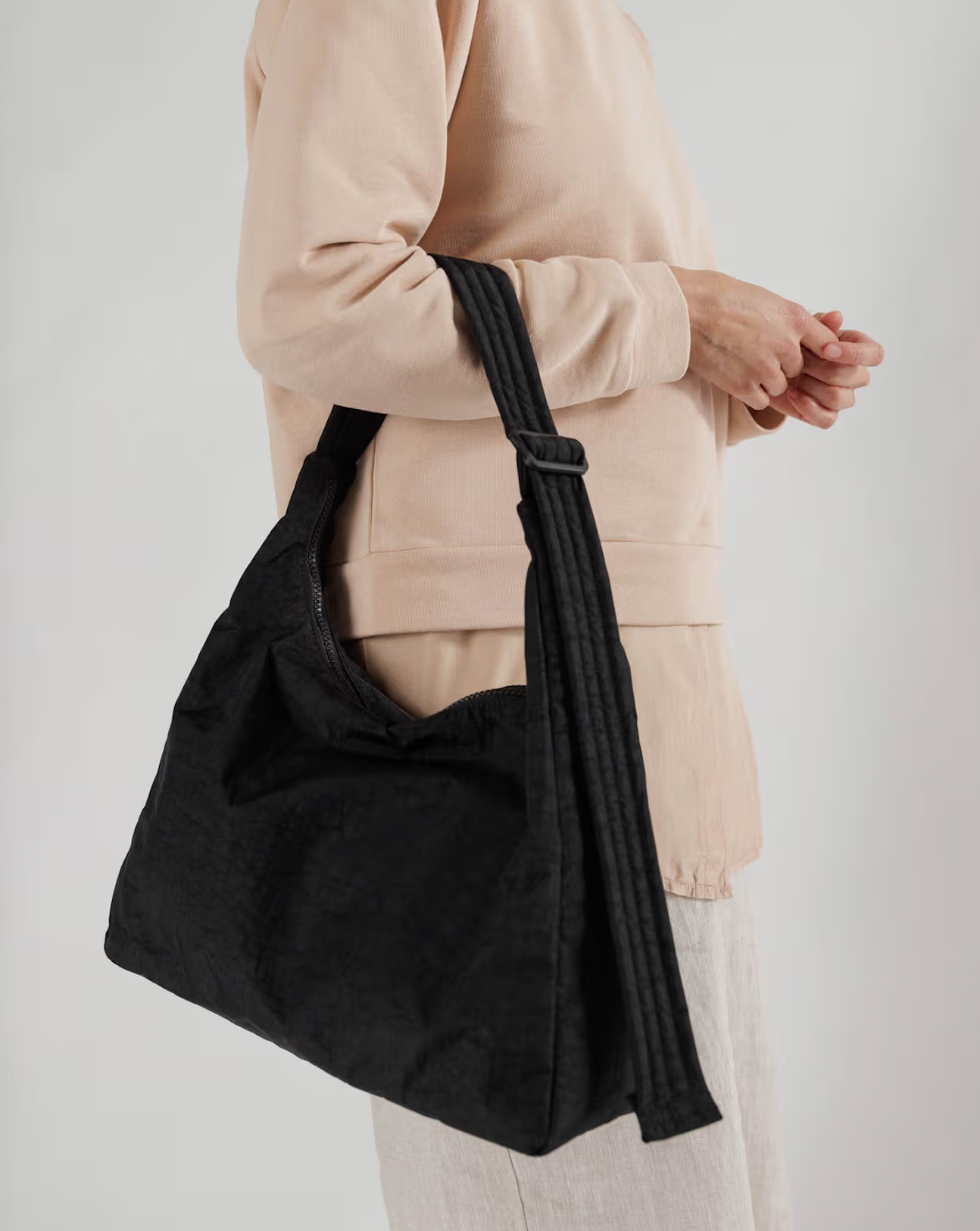 Nylon Schoudertas Black