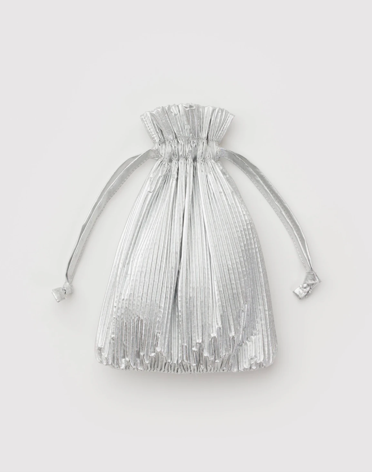 Pleated Baggu Chrome Metallic