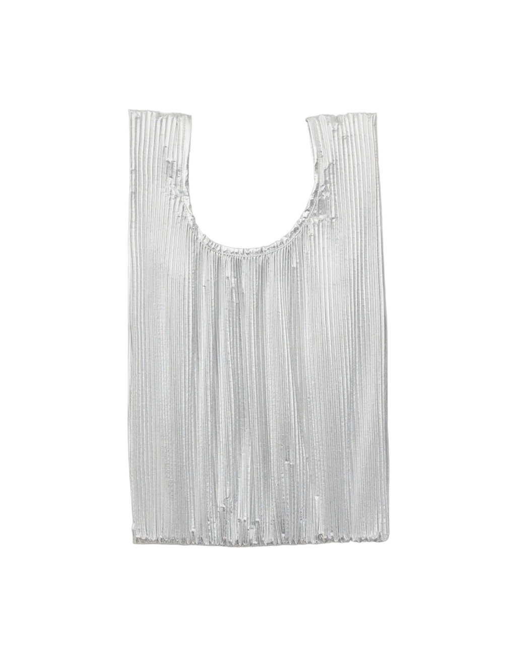 Pleated Baggu Chrome Metallic