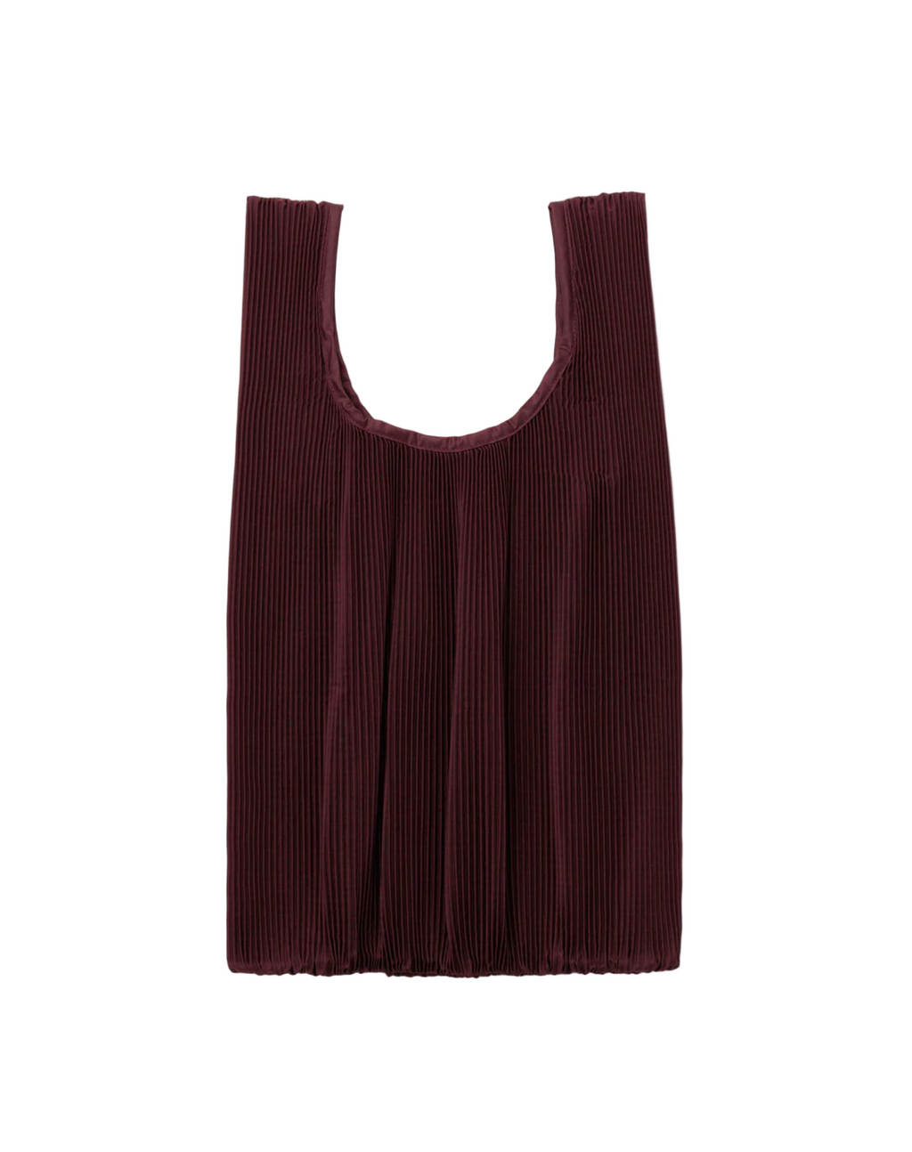 Pleated Baggu Mahogany