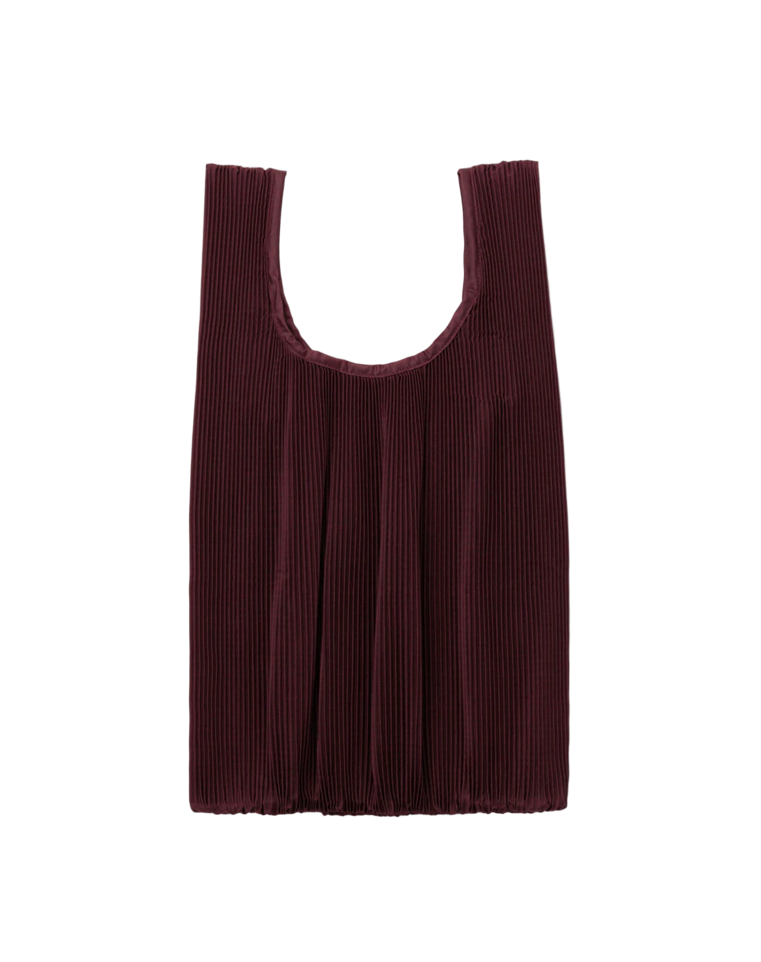 Pleated Baggu Mahogany