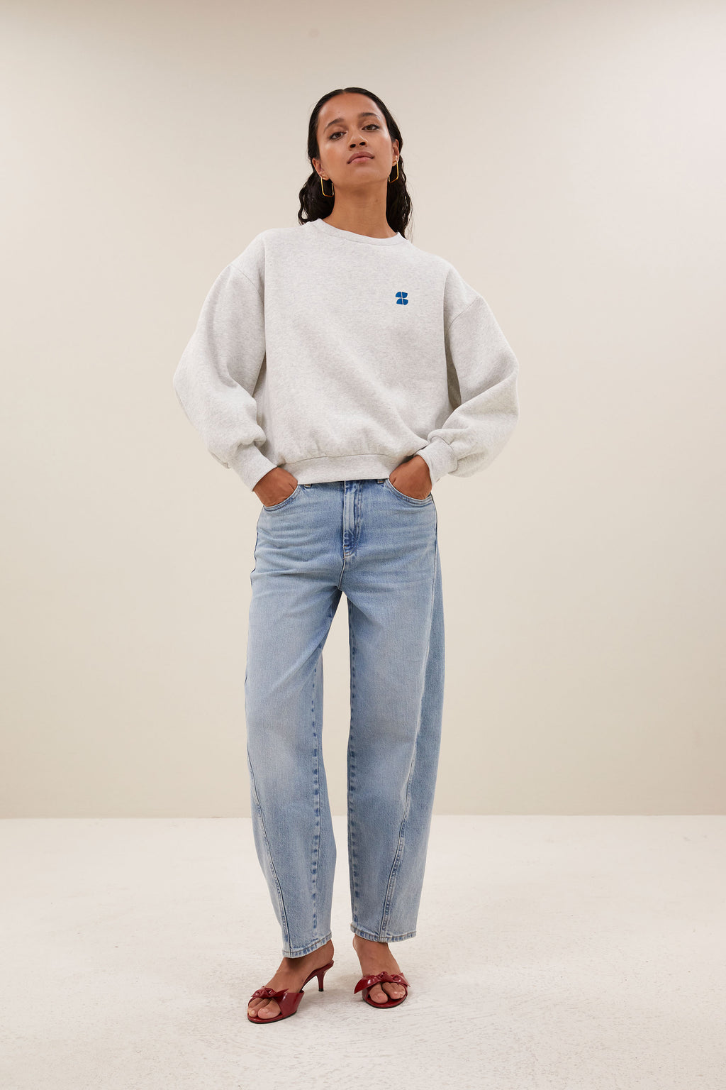 Bibi Lucky Everyday Sweater Grey Melee