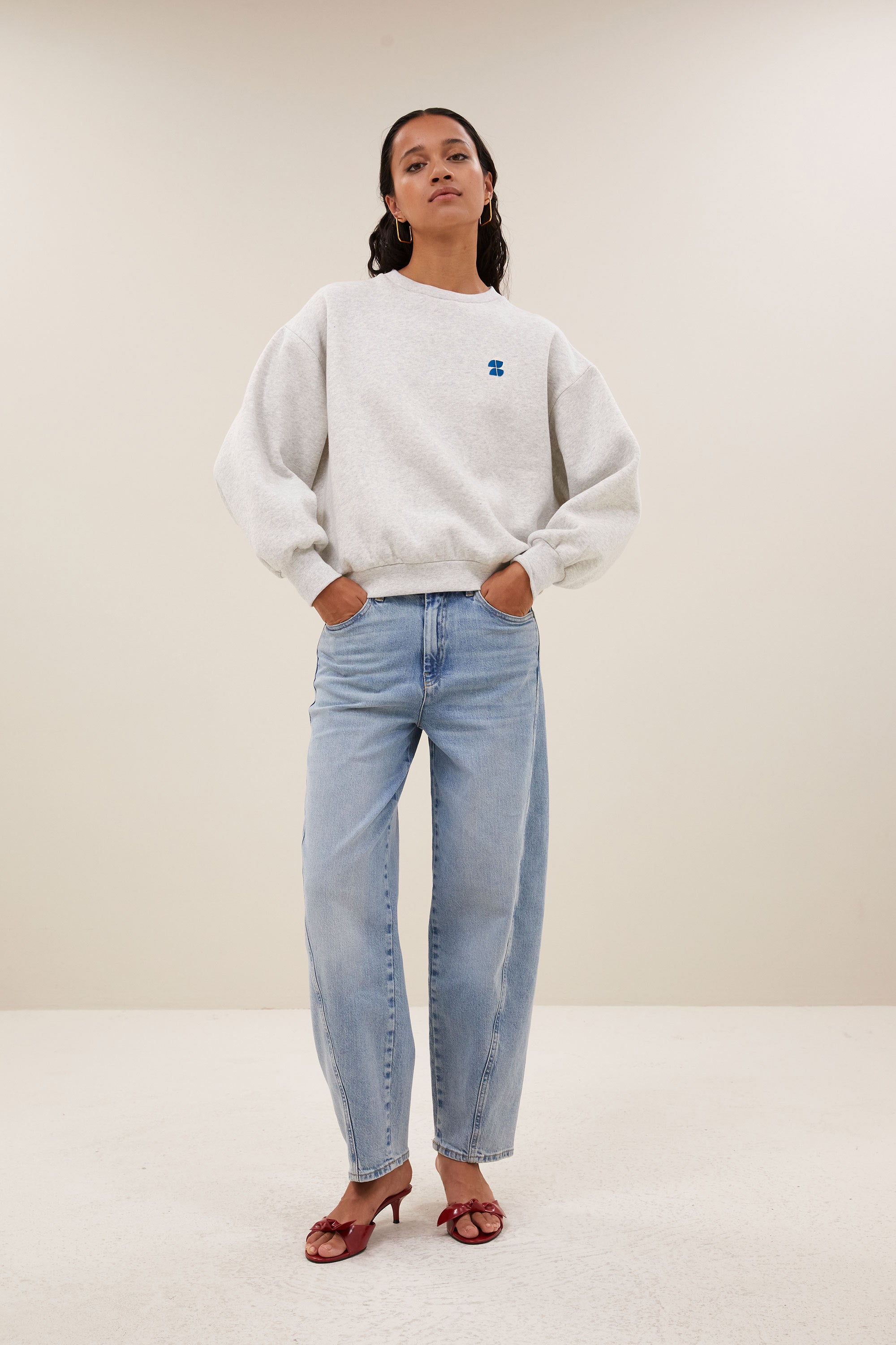 Bibi Lucky Everyday Sweater Grey Melee