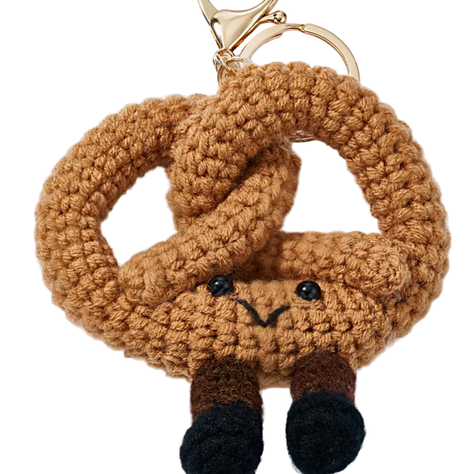 Crochet Pretzel Bag Charm/Keychain