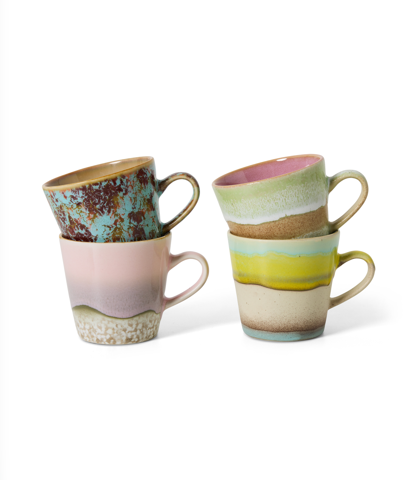 70s Americano Mugs Rococo Set/4