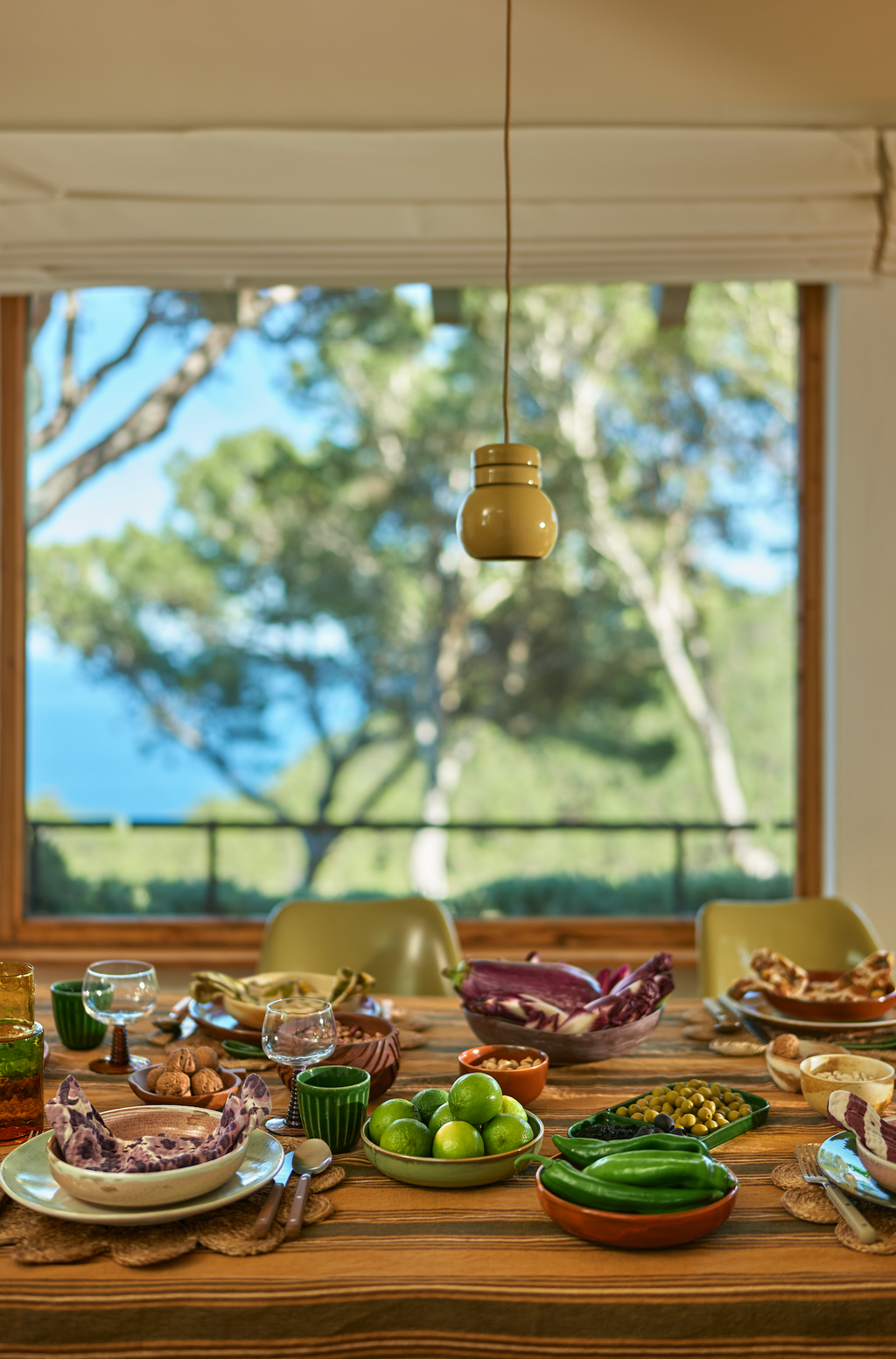 70s Dinner Plates Palms Set/2