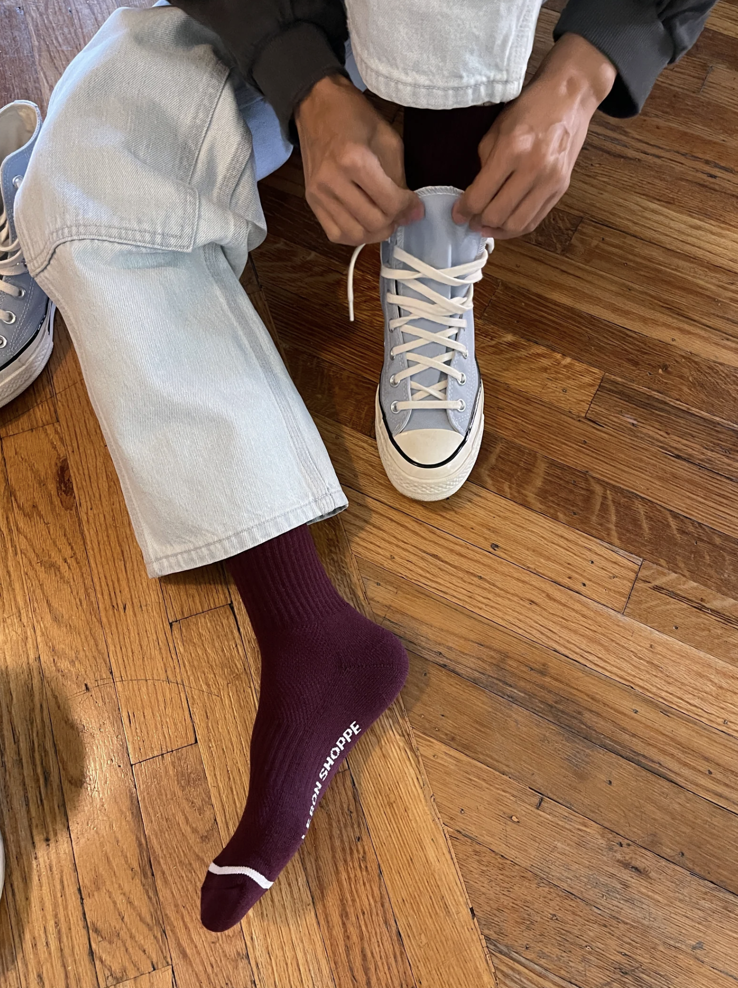 Boyfriend Socks Maroon