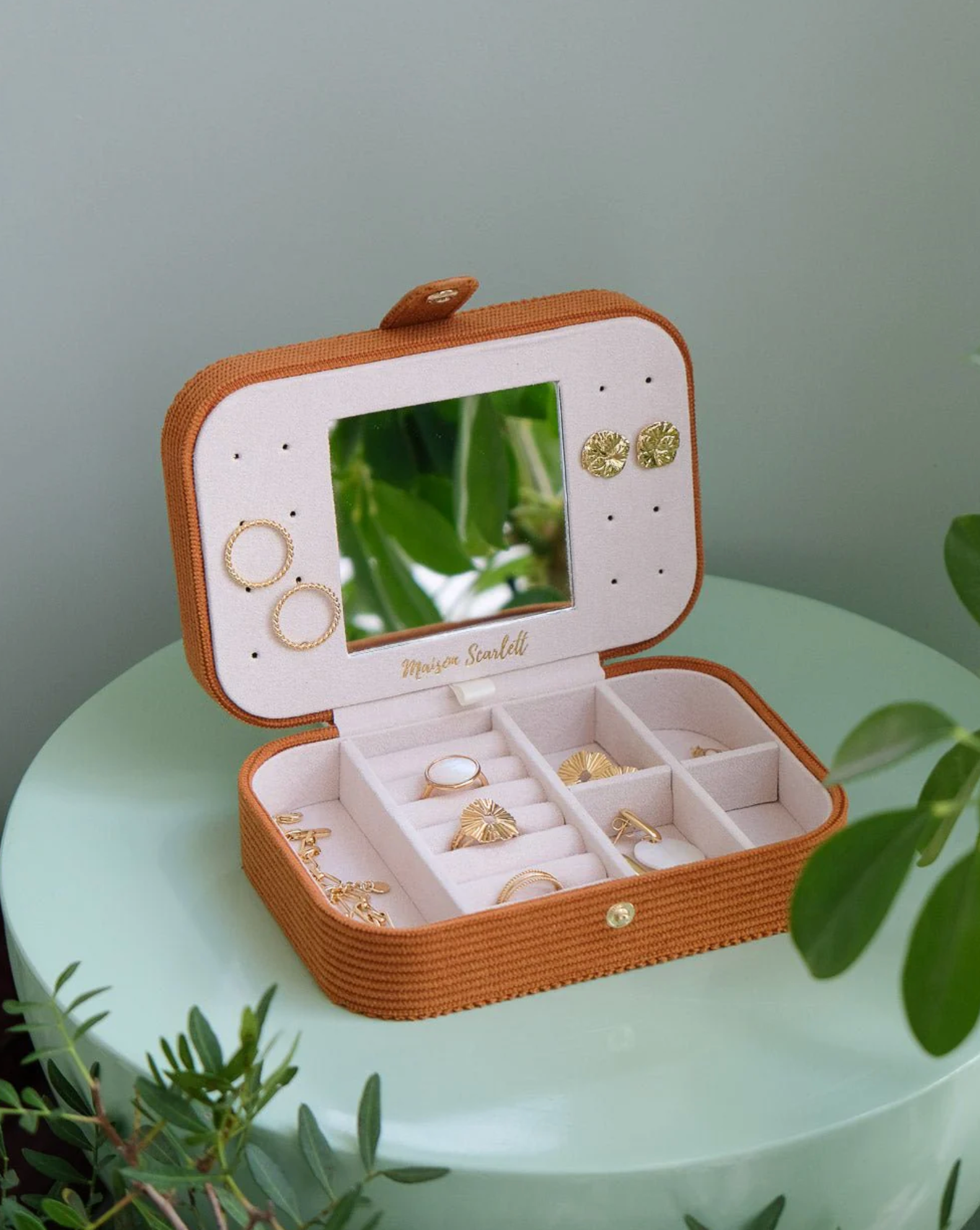 Brigitte Juwelendoos Camel Velours