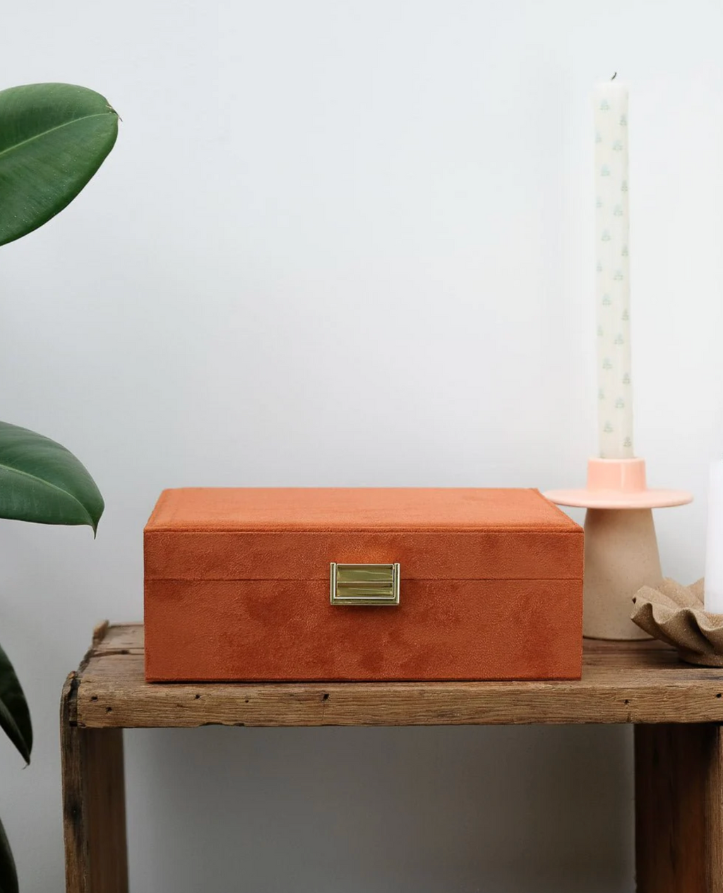 Louise Juwelendoos Camel Velvet