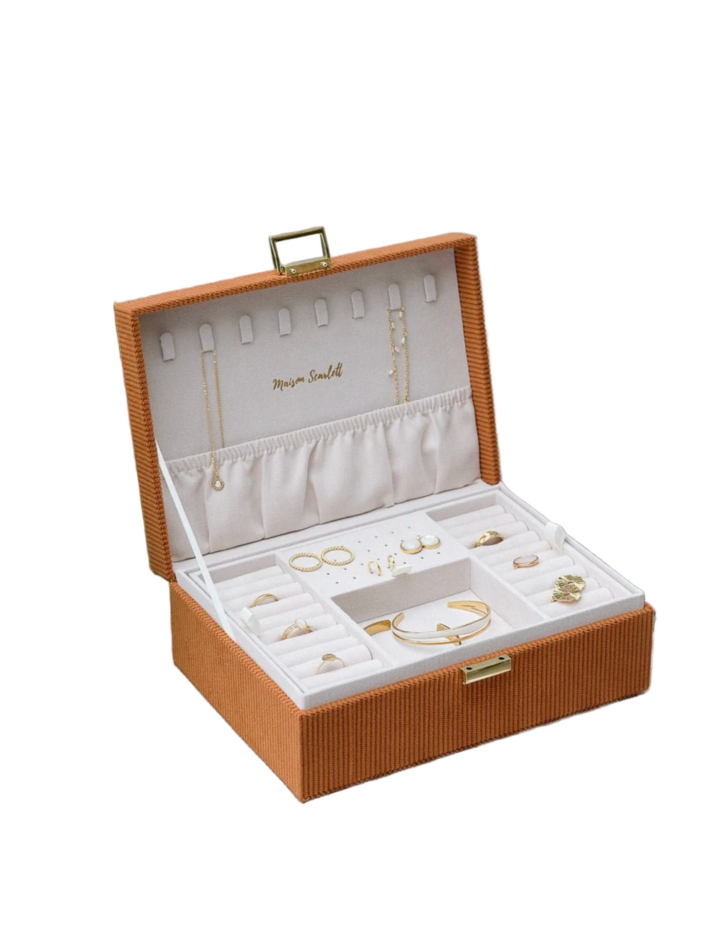 Louise Juwelendoos Camel Velours