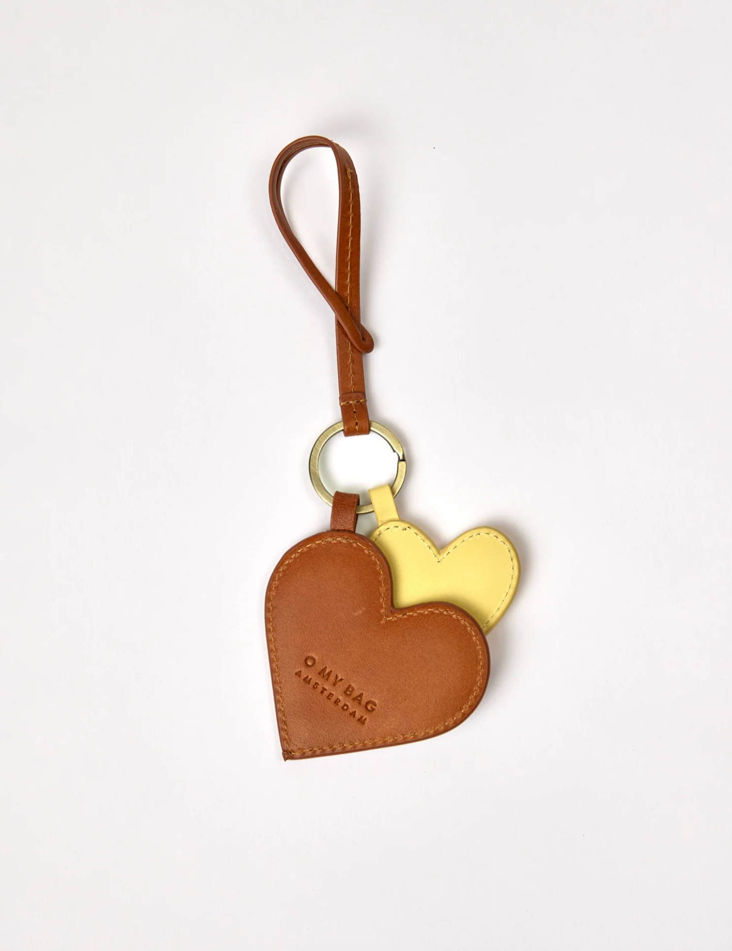 Hearts Bag Charm Butter Yellow