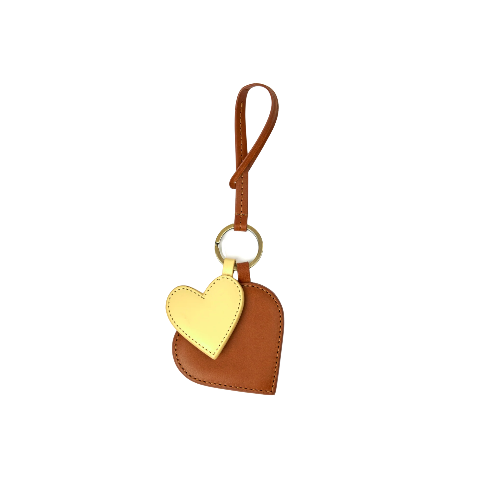 Hearts Bag Charm Butter Yellow