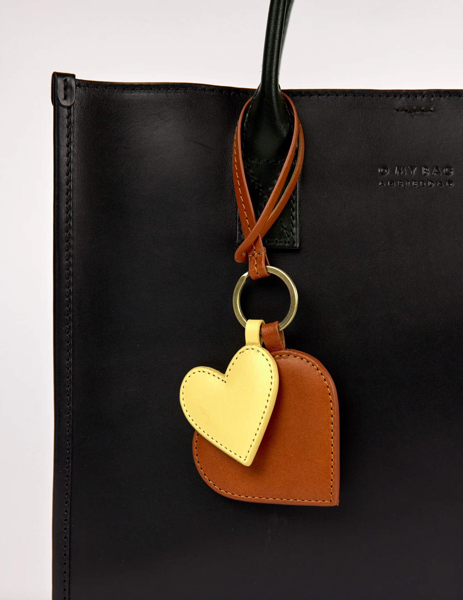 Hearts Bag Charm Butter Yellow
