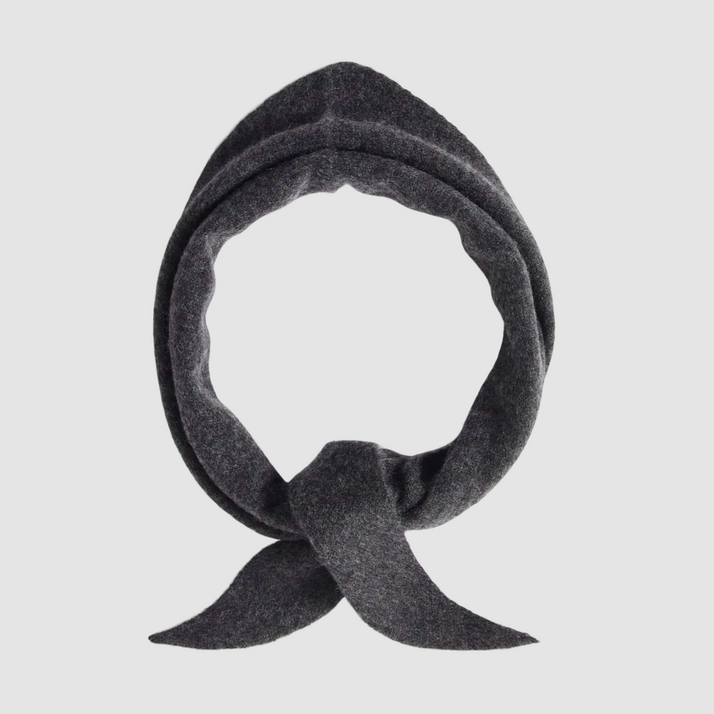 Maria Narrow Cashmere Scarf Dark Grey