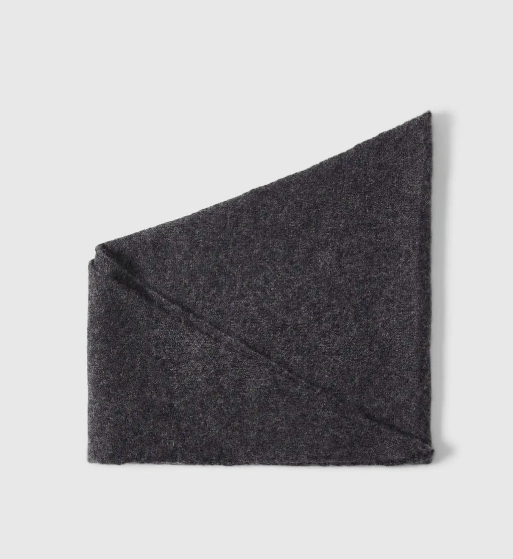 Maria Narrow Cashmere Scarf Dark Grey
