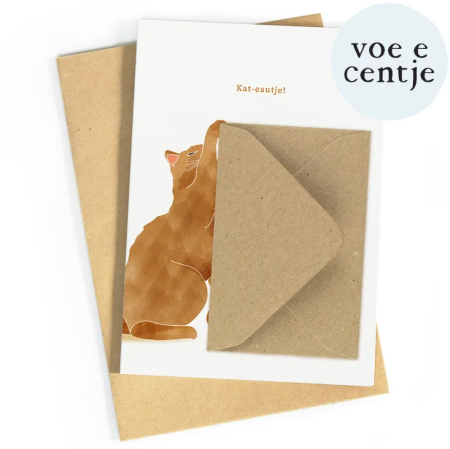 Kat-eautje Wenskaart