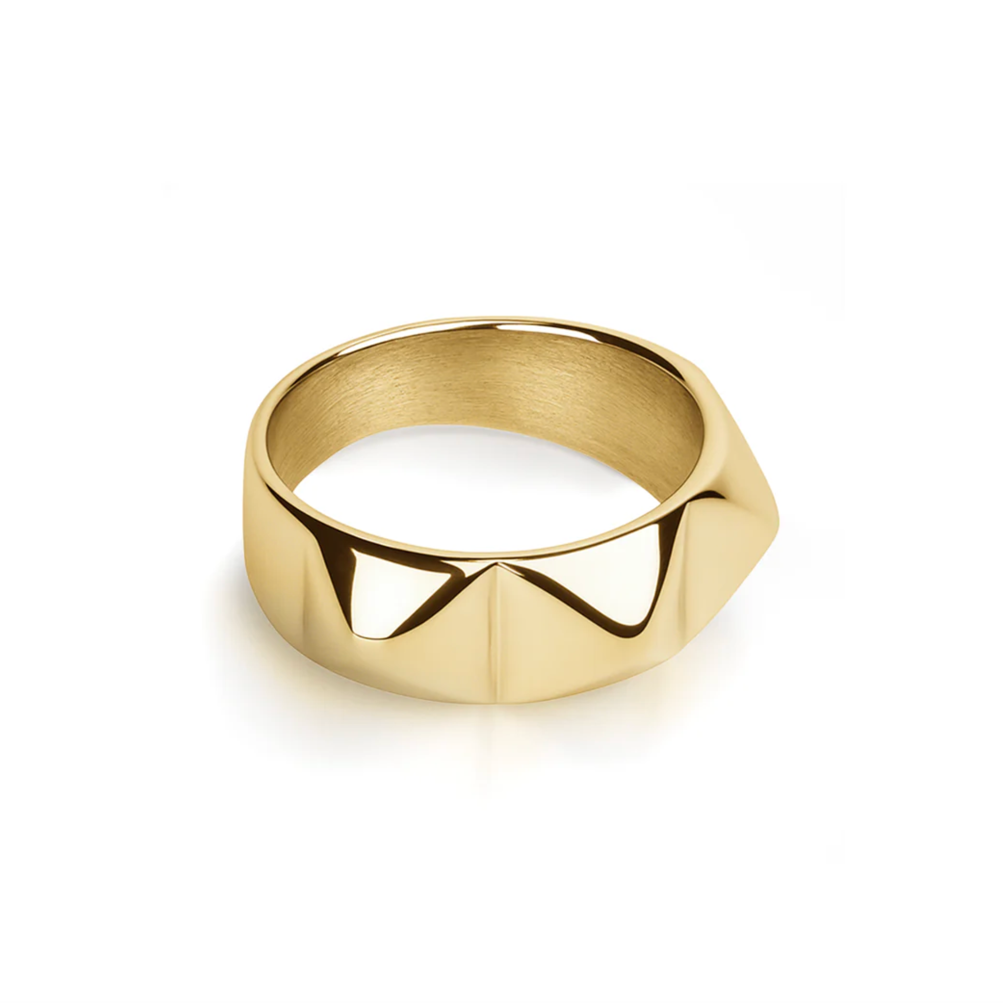 Ru Spike Ring Gold