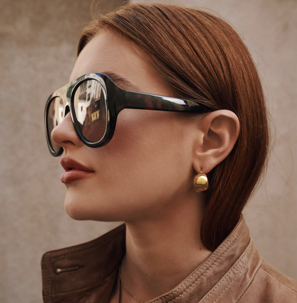 Selena Chunky Stud Earrings Gold