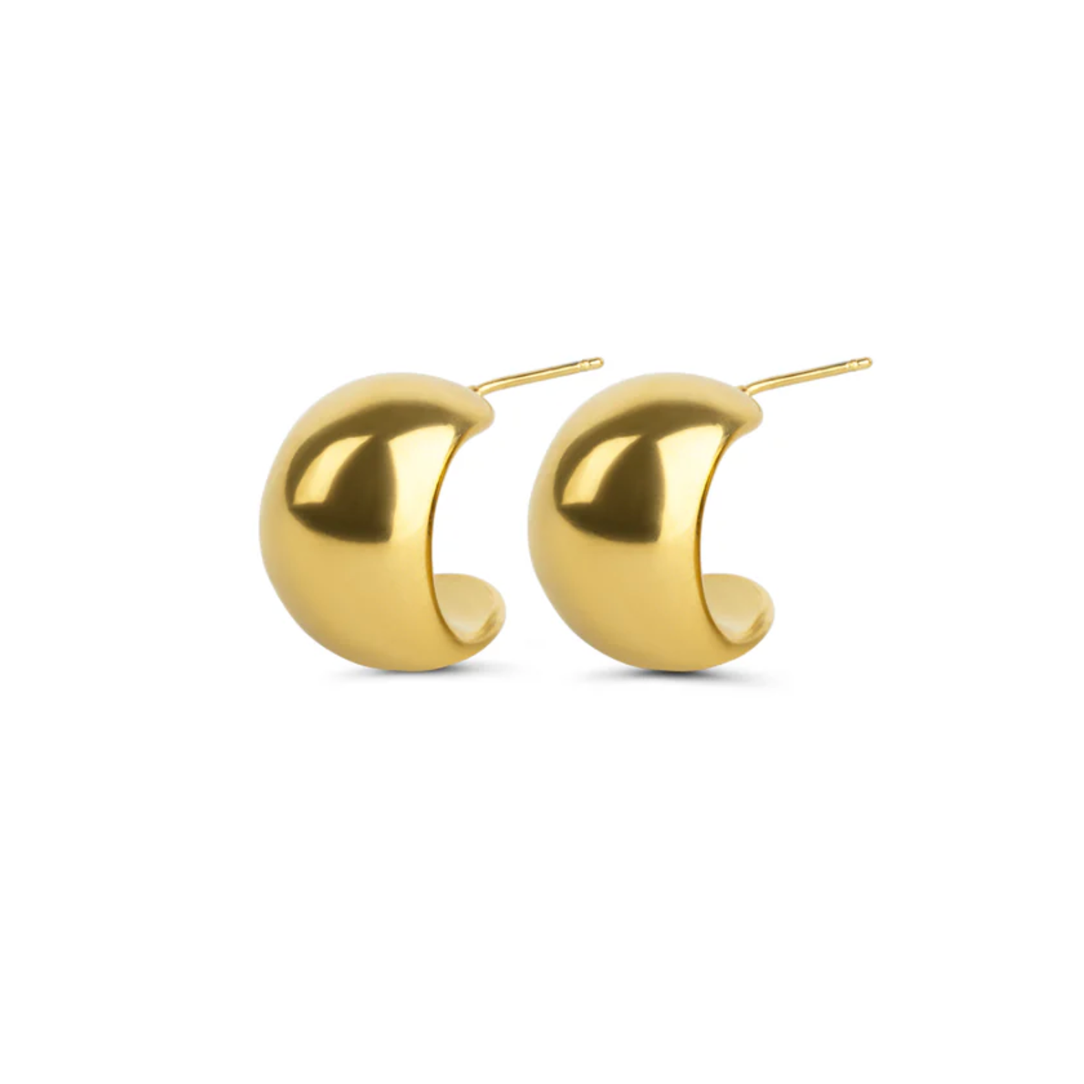 Selena Chunky Stud Earrings Gold