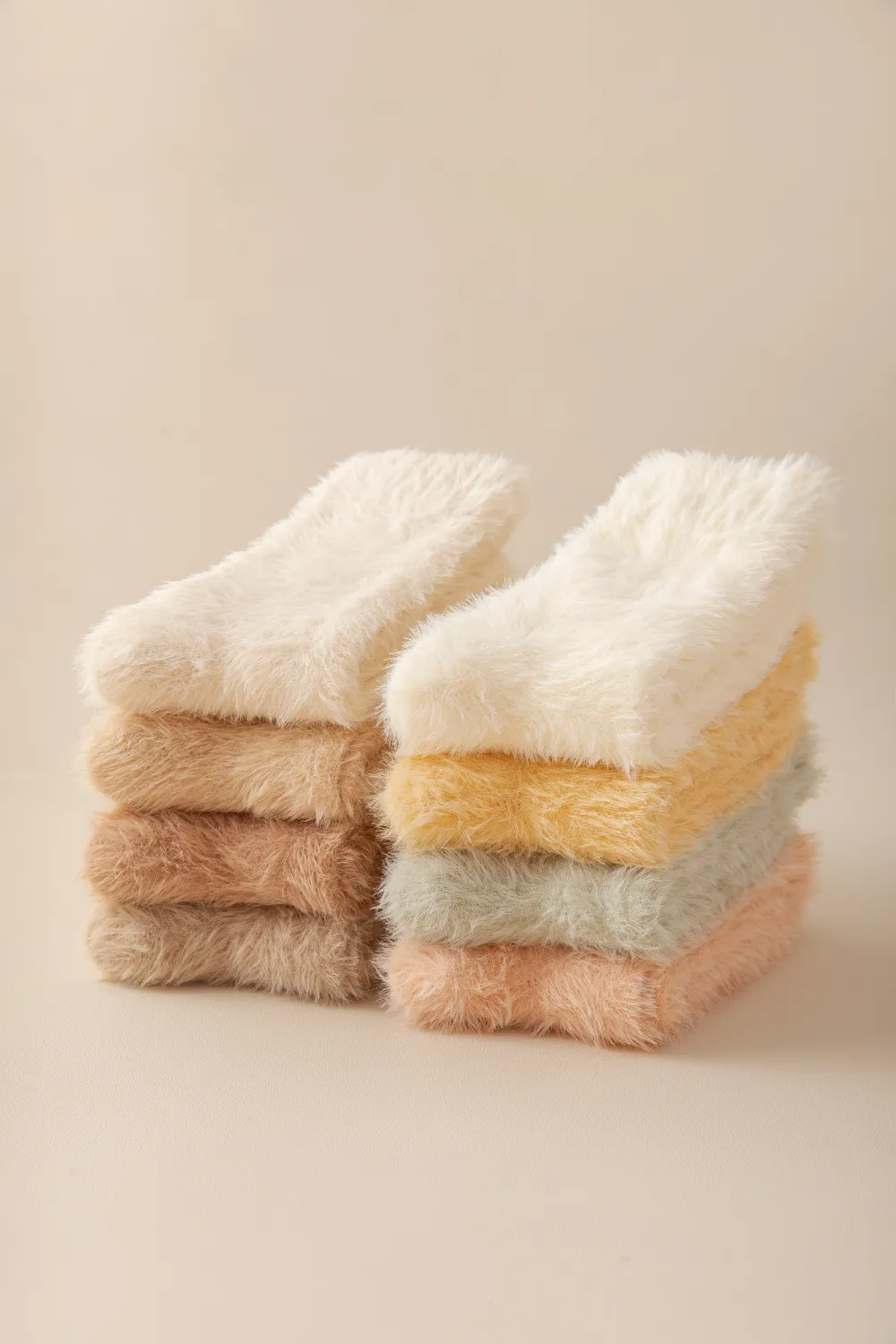 Fuzzy House Socks Yellow